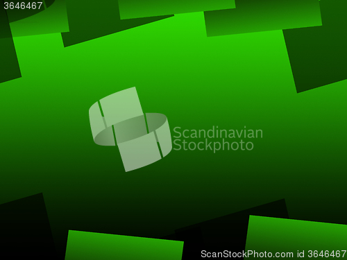 Image of Green Geometric Background Means Digital Art Pattern