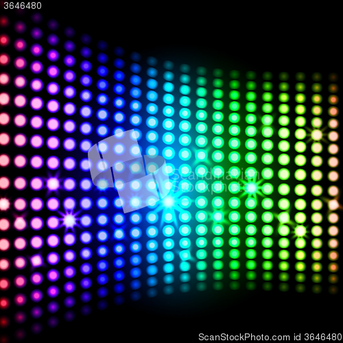 Image of Rainbow Light Squares Background Means Modern Wallpaper Or Shini