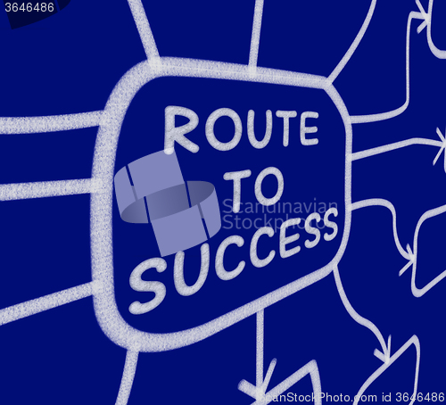 Image of Route To Success Diagram Means Direction Of Progress And Achieve