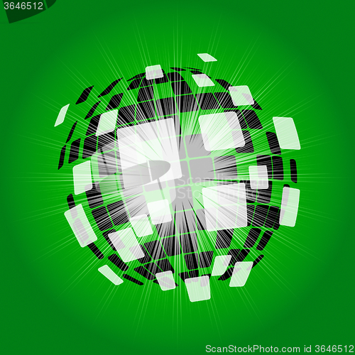 Image of Modern Disco Ball Background Shows Digital Art Or Shining Ball