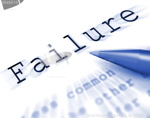 Image of Failure Word Displays Inept Unsuccessful Or Lacking