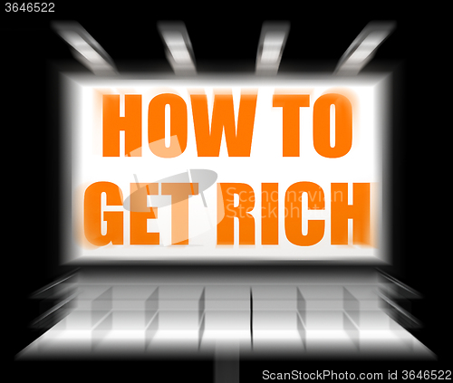 Image of How To Get Rich Sign Displays Self help and Financial Advice