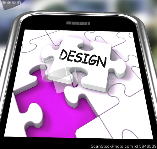 Image of Design Smartphone Means Online Designing And Planning