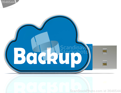 Image of Backup Memory Stick Shows Files And Cloud Storage