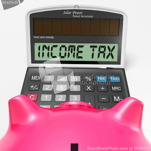 Image of Income Tax Calculator Means Taxable Earnings And Paying Taxes