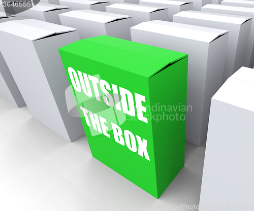 Image of Outside the Box Means to Think Creatively and Conceptualize