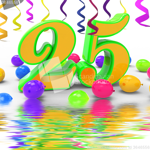 Image of Number Twenty Five Party Displays Creativity And Colourful Innov