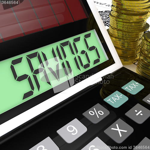 Image of Savings Calculator Means Keeping And Saving Money