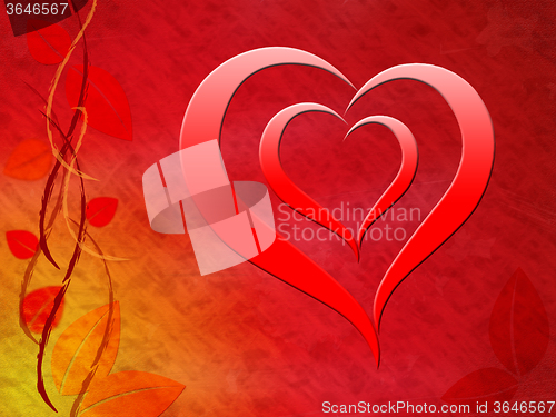 Image of Heart On Background Means Passionate Relationship Or Loving Wedd