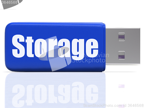 Image of Storage Pen drive Shows Data Backup Or Warehousing
