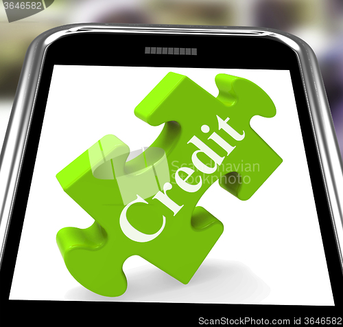 Image of Credit Smartphone Shows Borrowing Cash Or Money