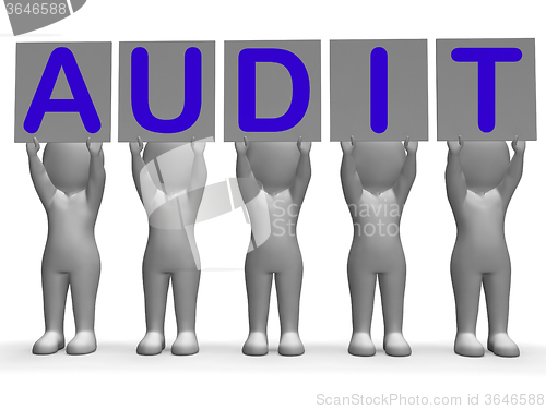 Image of Audit Banners Means Financial Audience Or Inspection