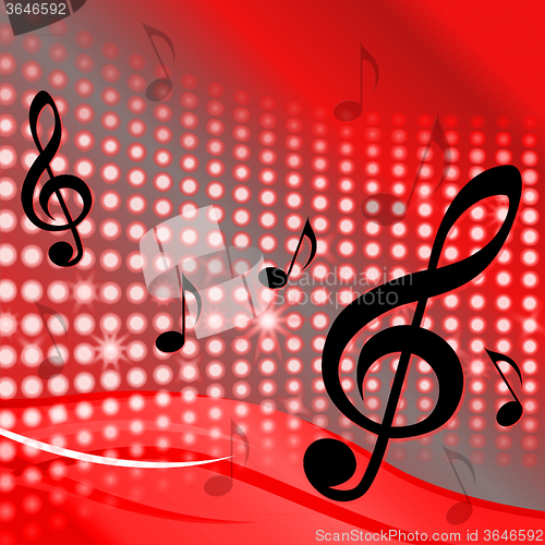 Image of Treble Clef Background Shows Music Notes And Composer Tone