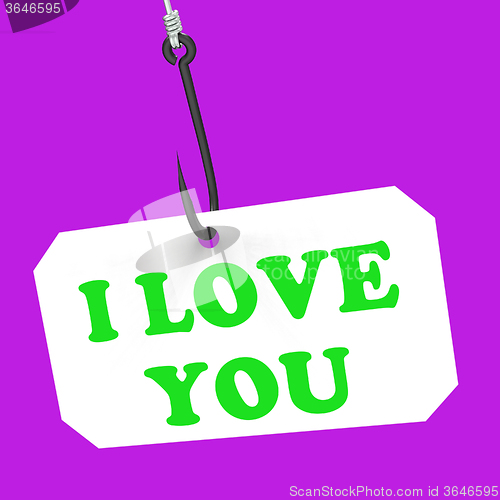 Image of I Love You On Hook Means Love And Romance