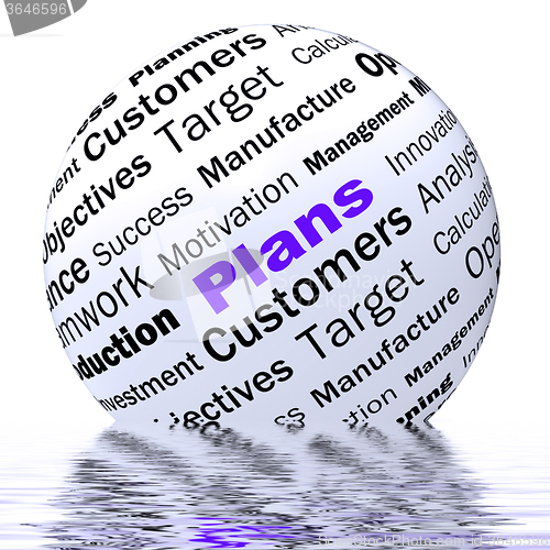 Image of Plans Sphere Definition Displays Customers Target Arrangement Or