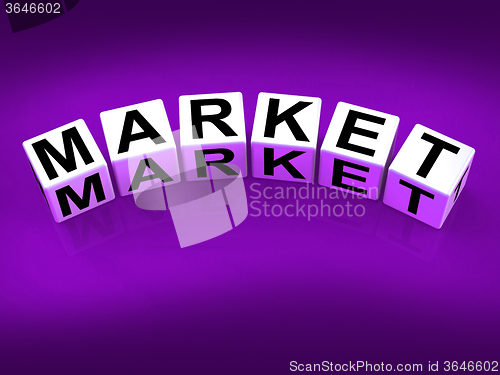 Image of Market blocks Indicate Retail Promotions or Forex Trading