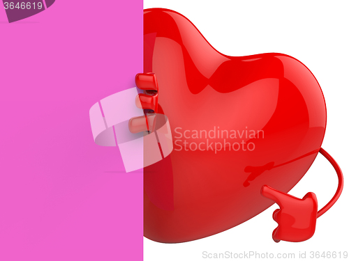 Image of Heart Behind Paper Means Written Proposal Or Passionate Letter