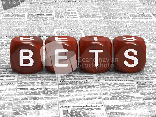 Image of Bets Dice Mean Gambling Risk And Betting