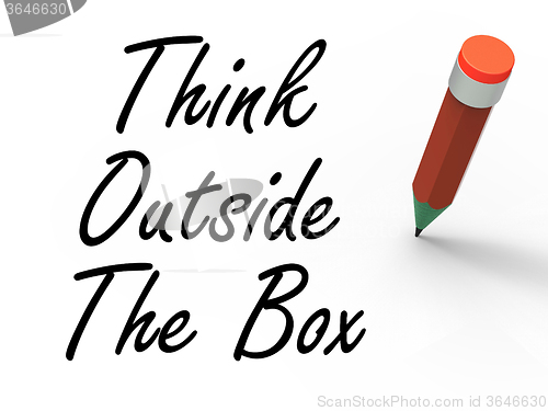 Image of Think Outside the Box Means Creativity and Imagination