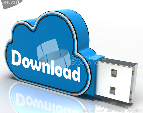 Image of Download Cloud Pen drive Means Files Downloading Or Transferring