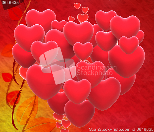 Image of Heart Made With Hearts Shows Romantic Wedding And Marriage