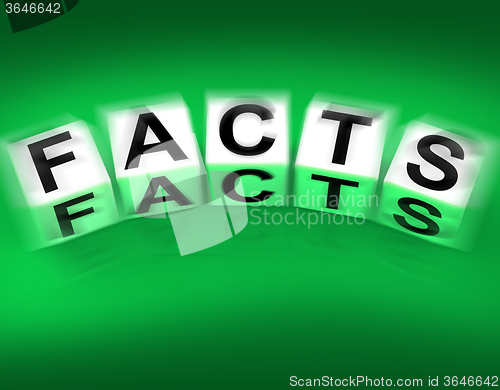 Image of Facts Blocks Displays Information of Reality and Truth