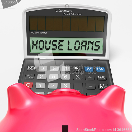 Image of House Loans Calculator Shows Mortgage And Bank Lending