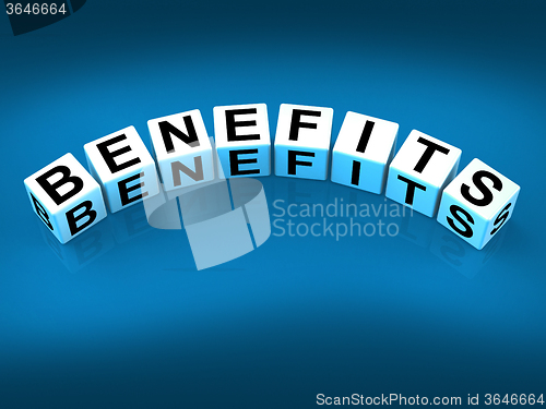 Image of Benefits Blocks Mean Perks Awards and Merits