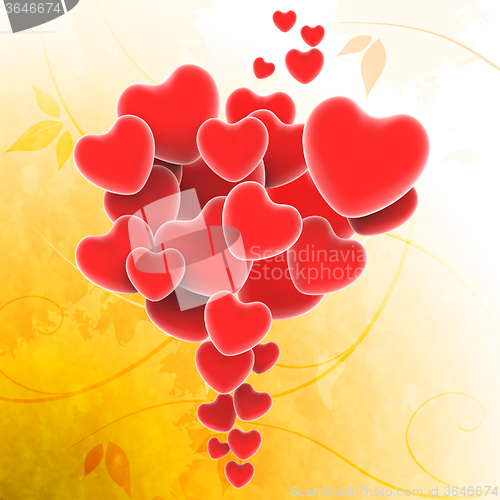 Image of Bunch Of Hearts Shows Valentines Day And Romanticism