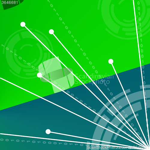 Image of Connection Links Background Shows Multimedia Transfer Or Connect