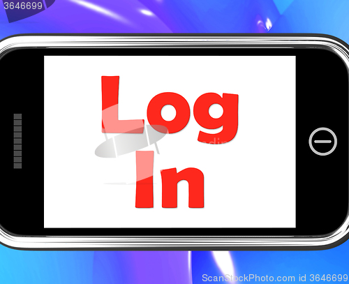 Image of Log In Login On Phone Shows Sign In Online