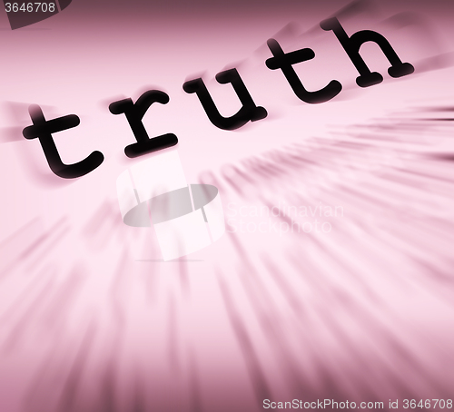 Image of Truth Definition Displays True Honesty Or Veracity