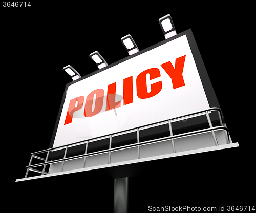 Image of Policy Media Sign Means Code Protocol and Guidelines