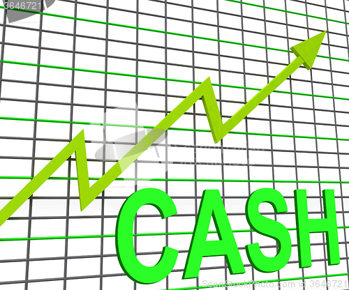 Image of Cash Chart Graph Shows Increase Wealth Money Currency