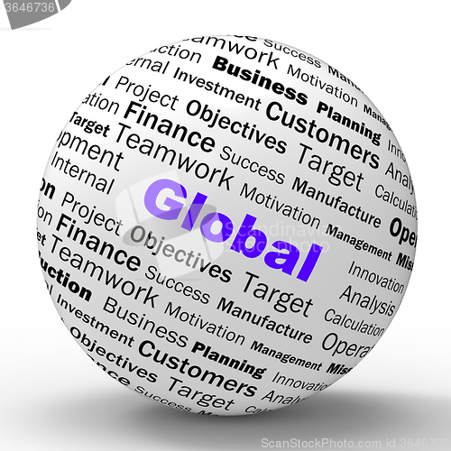 Image of Global Sphere Definition Means International Communications Or W