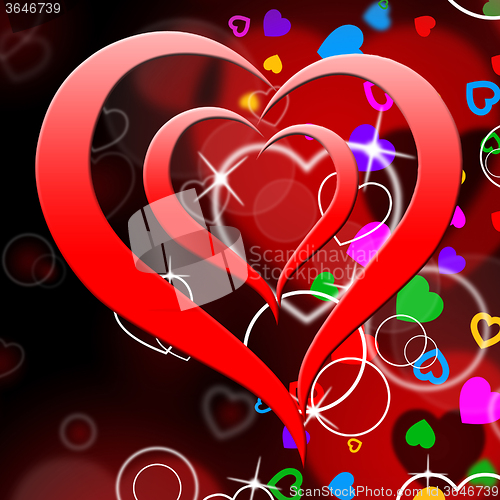 Image of Heart On Background Means Creativity And Artistic Nature