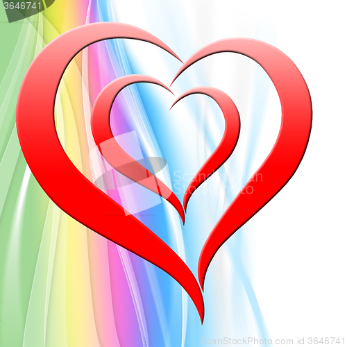 Image of Heart On Background Shows Art Design Or Creative Shape