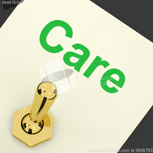 Image of Care Switch Shows Caring Careful Concern