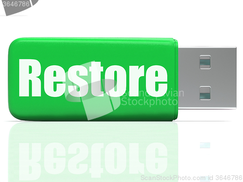 Image of Restore Pen drive Shows Data Security And Restoration