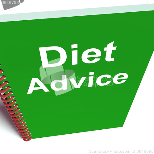 Image of Diet Advice on Notebook Shows Healthy Diets