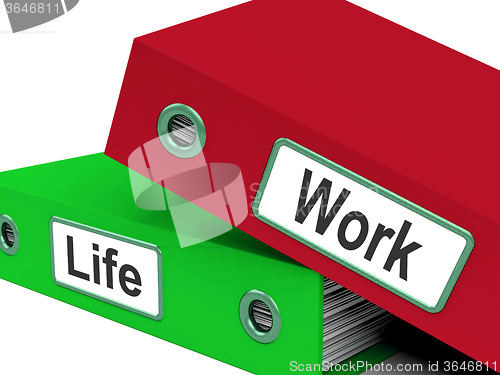 Image of Life Work Folders Mean Balance Of Career And Leisure