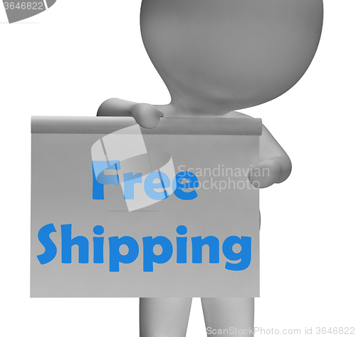 Image of Free Shipping Sign Means Product Shipped At No Cost