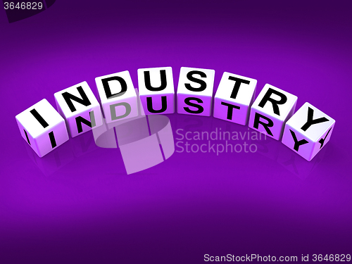 Image of Industry Blocks Mean Industrial Production and Workplace Manufac