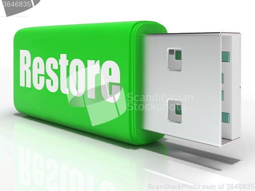 Image of Restore Pen drive Means Data Safe Copy Or Backup