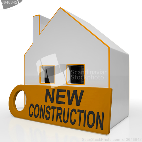 Image of New Construction House Means Brand New Home Or Building