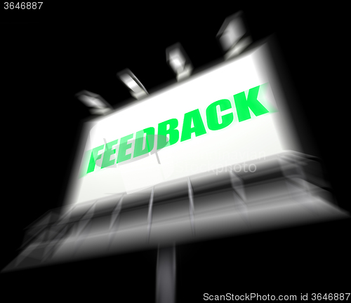 Image of Feedback Sign Displays Opinion Evaluation and Comment