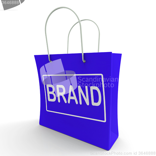 Image of Brand Shopping Bag Shows Branding Trademark Or Label