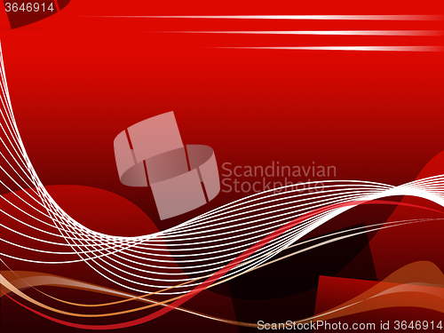 Image of Red Curvy Background Means Flowing Wave Or Abstract Design