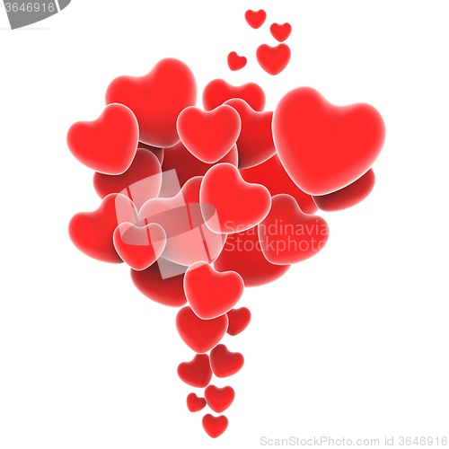 Image of Bunch Of Hearts Shows Beautiful Wedding Or Loving Marriage