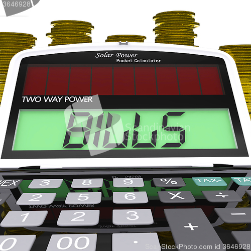 Image of Bills Calculator Shows Accounts Payable And Due